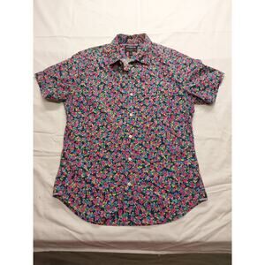 BONOBOS STRETCH RIVIERA SHORT SLEEVE SHIRT SLIM FIT MED Vibrant